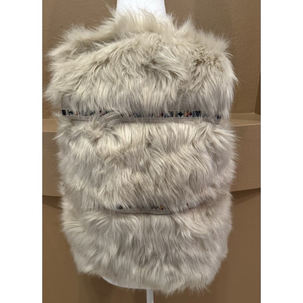 New Directions Vest Faux Fur Ivory Size S NWT - Picture 4 of 9